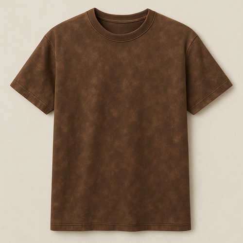aure classic chocolate brown acid wash T-shirt
